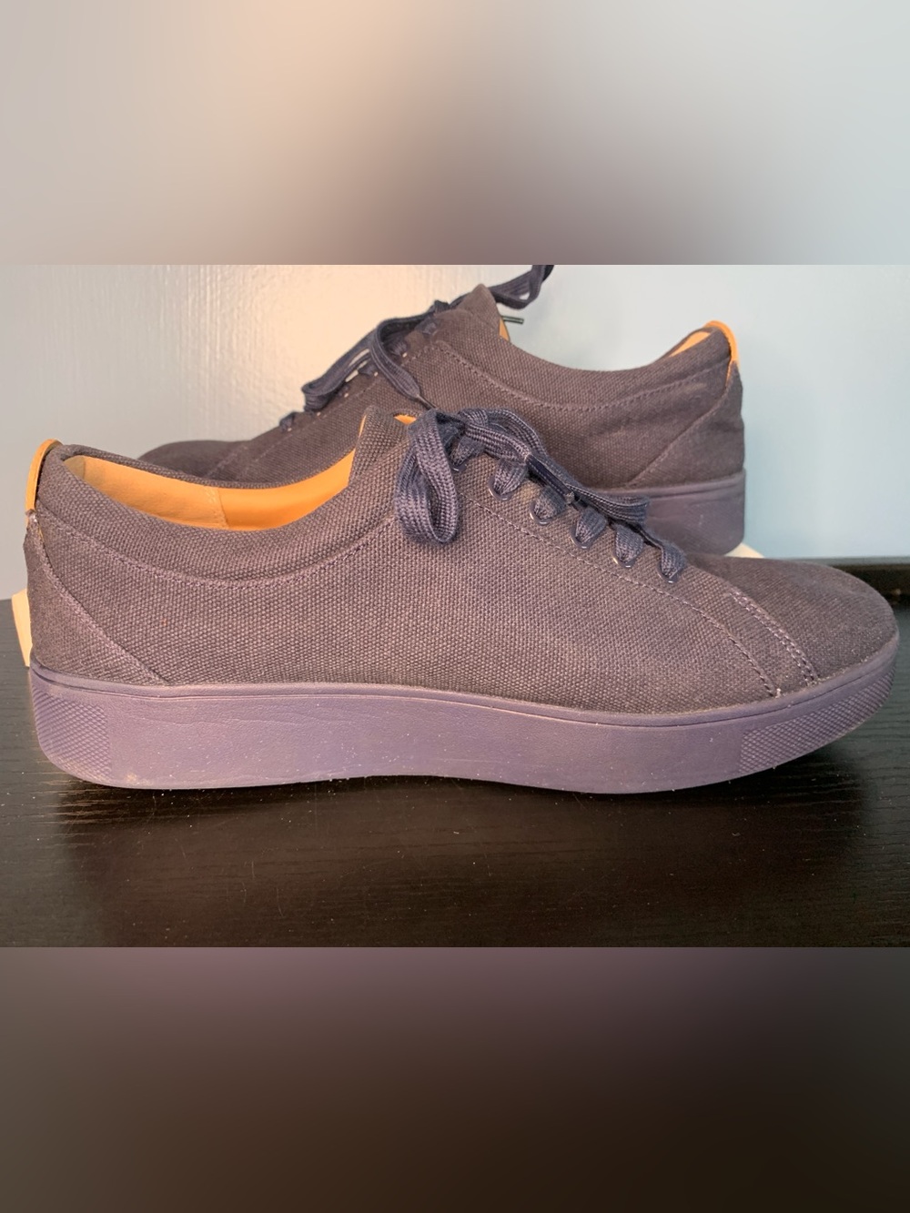 Fitflop Navy Canvas Lace-Up Sneakers